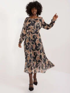 Sukienka DHJ SK model 20105232 czarno beżowy - FPrice