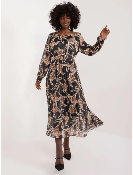 Sukienka DHJ SK model 20105232 czarno beżowy - FPrice