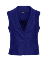 model 21136112 Džínová vesta modrá - Moe