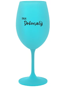 PAN DOKONALÝ - tyrkysová sklenice na víno 350 ml
