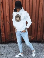 Pánská bílá mikina s potiskem FashionStreet BX5315