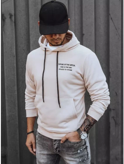 Pánská mikina v barvě ecru Dstreet BX5461