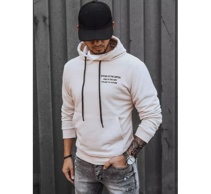 Pánská mikina v barvě ecru Dstreet BX5461