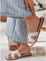 CLASSROT dámské žabky s vroubkovaným hřbetem bílé FashionStreet ZY0885 CLASSROT dámské žabky s vroubkovaným hřbetem bílé FashionStreet ZY0885