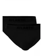 Pánské slipy 2 pack 016 black - Atlantic
