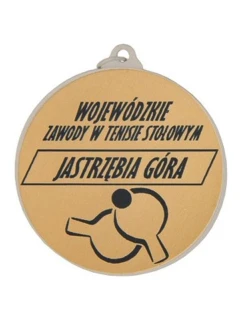 Medal srebrny ogólny z miejscem na emblemat 50 mm - medal stalowy z grawerowaniem na laminacie