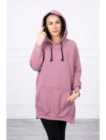 model 21752970 tmavě růžové šaty s kapucí - K-Fashion