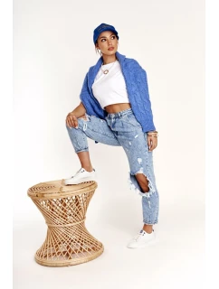 Dámské Kožené Tenisky BIG STAR BB274211 Bile Modre