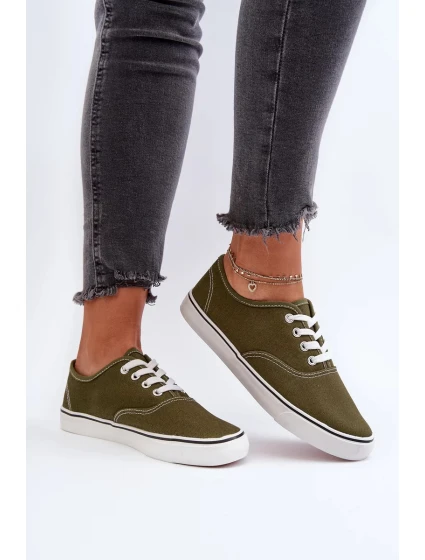 Klasické dámské tenisky Tenisky tmavě zelené Olvali Klasické dámské tenisky Tenisky tmavě zelené Olvali