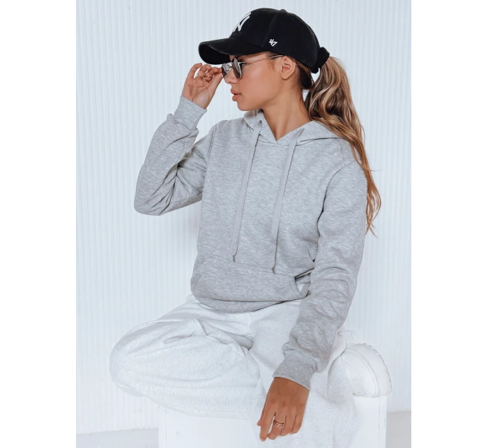 Dámská mikina BASIC s kapucí šedá BY0155 Dámská mikina BASIC s kapucí šedá BY0155