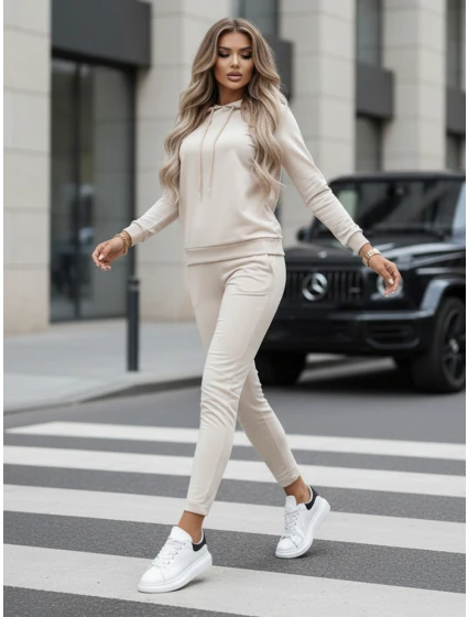 Dámská mikinová souprava MIGEL light beige FashionStreet AY1087