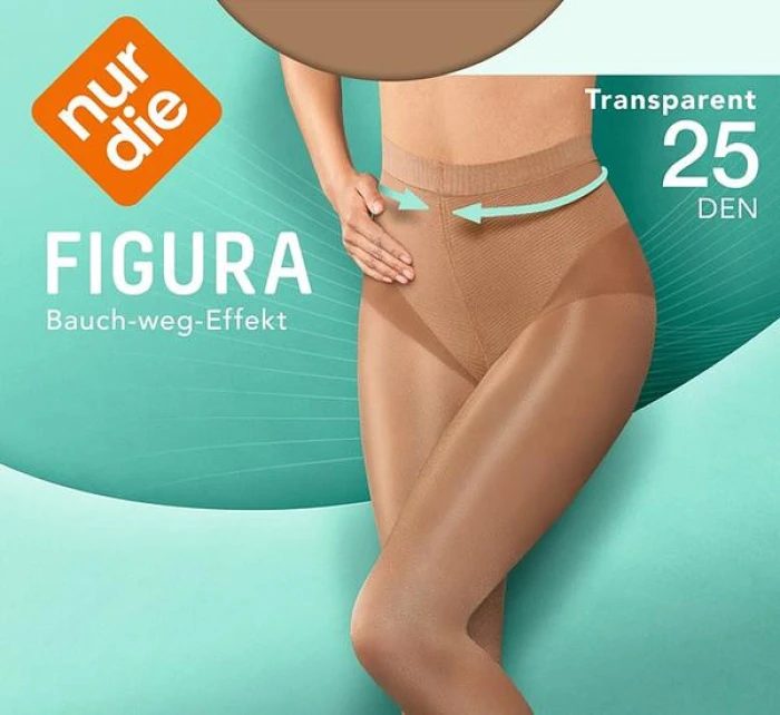 Zeštíhlující punčochové kalhoty NUR DIE FIGURA 25 DEN - NUR DIE - amber