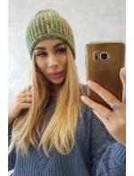 Fleecová čepice Zoja K306 zelená+béžová Fleecová čepice Zoja K306 zelená+béžová
