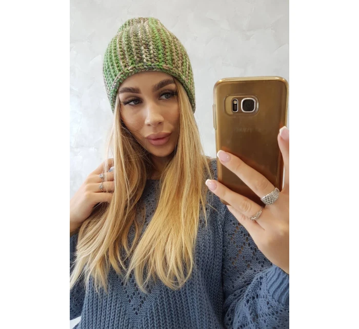 Fleecová čepice Zoja K306 zelená+béžová Fleecová čepice Zoja K306 zelená+béžová