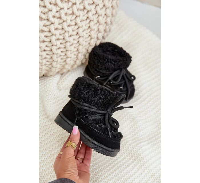 Teplé Botky Dětské Černé model 21640654 - Boto Teplé Botky Dětské Černé model 21640654 - Boto