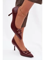 Lodičky S ozdobou Eko Kůže Bordó Fivara