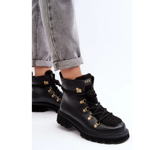 Kožené dámské boty Trapper GOE Black