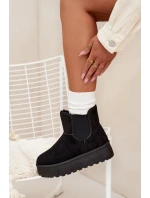 Dámské sněhule s elastickou vsadkou Kiora – černé
