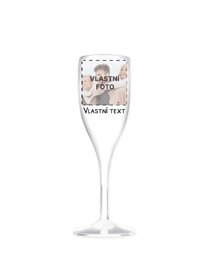 Personalizovaná nerozbitná prosecco sklenice s fotografií Personalizovaná nerozbitná prosecco sklenice s fotografií