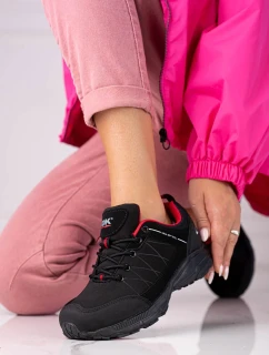 Krásné černé  trekingové boty dámské bez podpatku