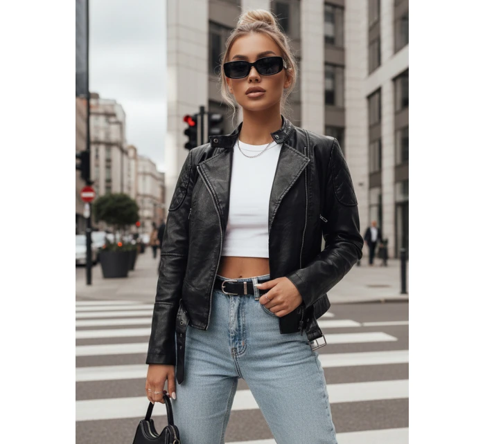 ERIPA dámská kožená bunda ramones černá FashionStreet TY4194