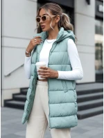 Dámská prošívaná vesta s kapucí mint Dstreet model 21979730 - FashionStreet