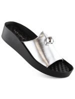 Dámské ažurové sandály béžové model 21904482 - Sabatina