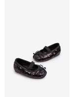 Dětské baletky zdobené flitry Černé Weries