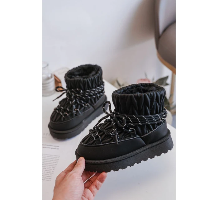 Dětské Zimní Boty S Kožíškem Černé model 21680341 - Boto