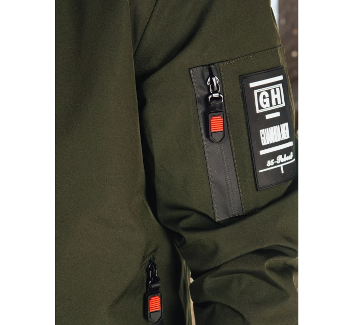 Pánská přechodná bunda bomber zelená FashionStreet TX5024 Pánská přechodná bunda bomber zelená FashionStreet TX5024