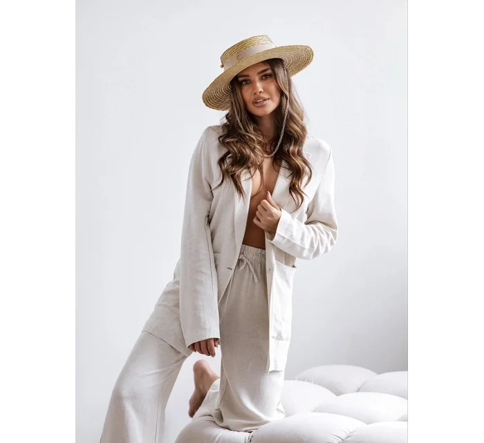 Béžový dámský oblek se model 19673956 - Moon Béžový dámský oblek se model 19673956 - Moon