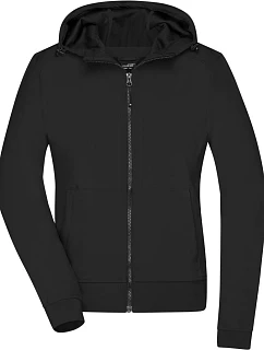 Daiber JN 1145 Dámská 2-vrstvá softshellová bunda s kapucí 02.1145 black/black