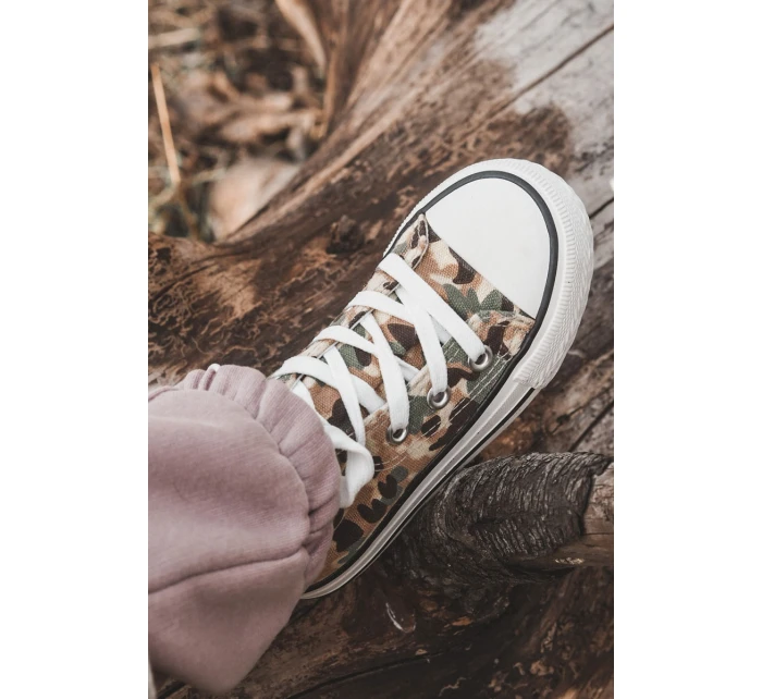 Dětské vysoké tenisky s zipem Béžová a zelená Filemon Dětské vysoké tenisky s zipem Béžová a zelená Filemon