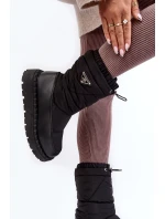 Dámské sněhule na tlusté podrážce černé Lureta Dámské sněhule na tlusté podrážce černé Lureta