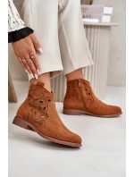 Dámské botky s perforací na zip Camel S.Barski HY42-081