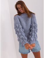 Sweter AT SW 2382.97P szaro niebieski