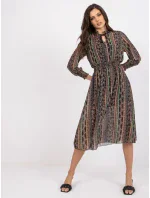 Šaty DHJ SK 15177 1.04P černá a béžová