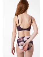 Jednoduchá košilová podprsenka Dark Plum - Julimex