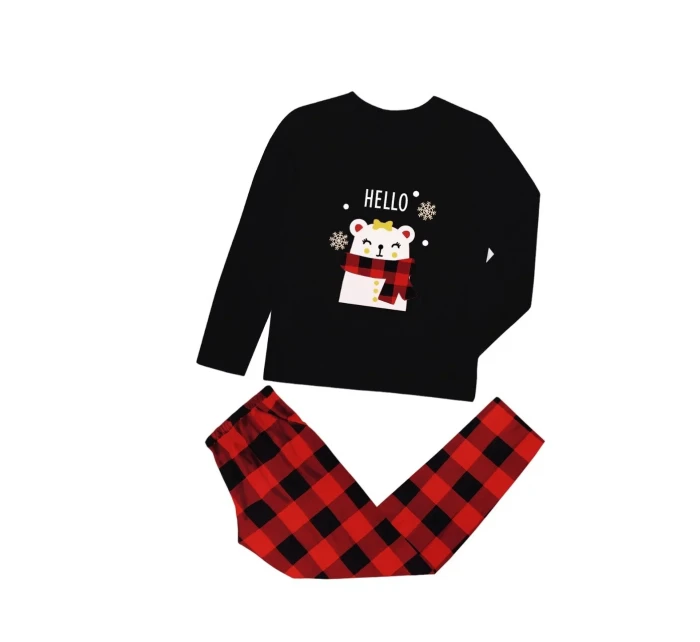 Dámské pyžamo 165/034 černé s medvědem - Karol