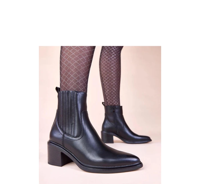 Boty na podpatku model 222368 Solea Boty na podpatku model 222368 Solea