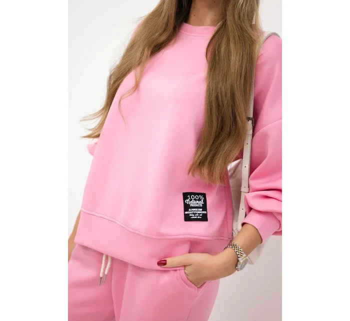 Viskózový komplet teplákové + kalhoty světle růžová Viskózový komplet teplákové + kalhoty světle růžová