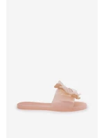 Průhledné Ploché Dámské Pantofle Se Syntetickým Květinou Nuda Vobetta Průhledné Ploché Dámské Pantofle Se Syntetickým Květinou Nuda Vobetta