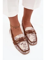 Vzorované mokasíny dámské s ozdobným model 21715133 - Boto