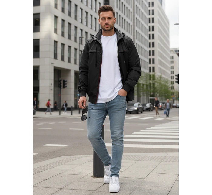 Pánská přechodná bunda oboustranná černá FashionStreet TX5135