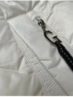 Dámská prošívaná bunda v barvě ecru s kapucí model 21248794 - Glakate