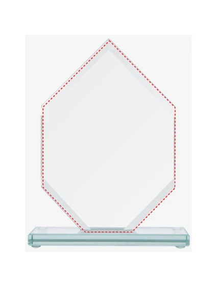 Skleněná trofej s matným podstavcem