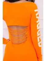 Otrhané oranžové neonové šaty Otrhané oranžové neonové šaty