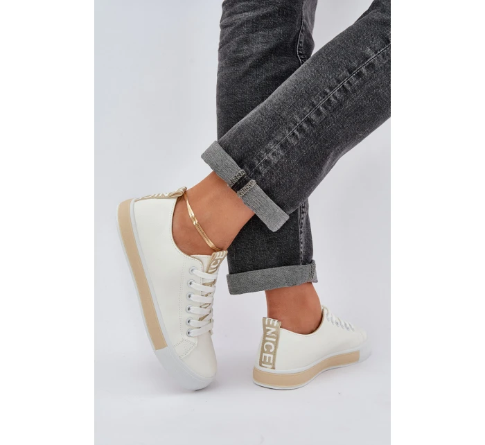 Dámské klasické zlaté tenisky model 21684893 - Boto Dámské klasické zlaté tenisky model 21684893 - Boto