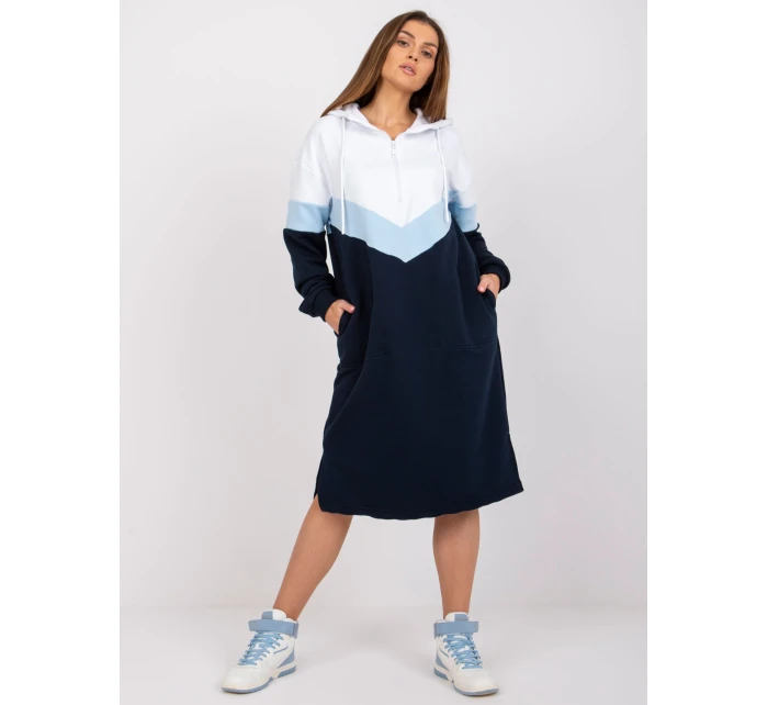 Šaty RV SK 7462.00 tmavě modrá a bílá