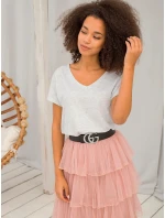 Tričko RV TS model 14829125 světle šedá - FPrice Tričko RV TS model 14829125 světle šedá - FPrice